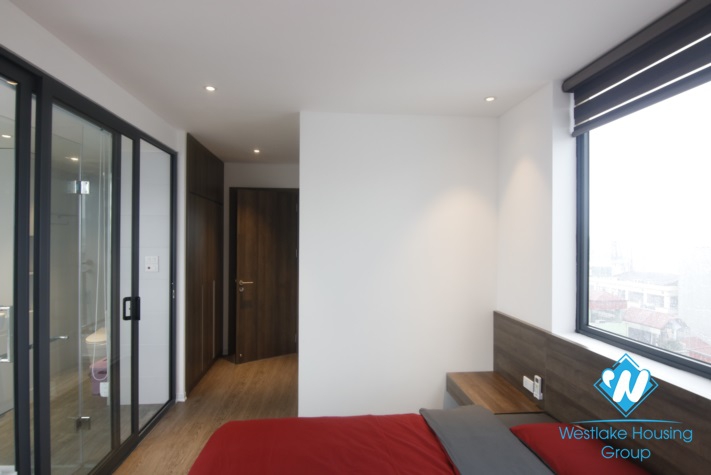 A modern serviced apartment with beautiful city view for rent in Ba Dinh District 